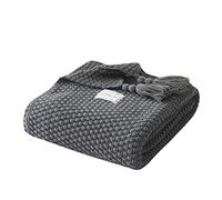 AUSTINCIAGA Knitted Blanket Sofa Throw Blanket Table Runner Nordic Bed Blanket Soft Warm with Fringe Handmade for Beach Picnic All Seasons (Grey, 150 * 200 cm)