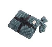 AUSTINCIAGA Knitted Blanket Sofa Throw Blanket Table Runner Nordic Bed Blanket Soft Warm with Fringe Handmade for Beach Picnic All Seasons (Matcha Green, 150 * 200 cm)