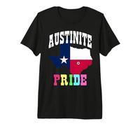 Austinite Pride Austin Texas LGBTQ+ State Flag Map Premium T-Shirt