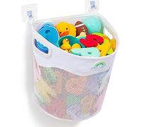 Austion Quick-Fetch Way Mesh Bath Toy Holder, Wide Opening and Large Capacity Bath tub Toy Storage for Easy Access to Toys, Space-Saving Wall-Mounted Bath Toy Organizer, Quick Dry Bathtub Toy Holder