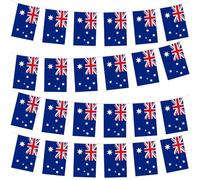 Austraila Flag Bunting Hanging Flags Decoration - Australian Day Banner Decorations Party Display Multi Packs (48FT BUNTING)