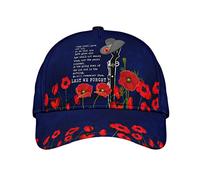 Australia Anzac Lest We Forget Unisex Baseball Cap Sun Rain Protection Sun Visor Hats Classic Snapback Cap for Running Golf Workouts