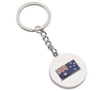 Australia Australian Flag Personalised Engraved Silver Keyring in a Gift Pouch