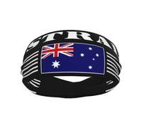 Australia Australian Flag Text Sport Sweatband for Men Women Quick Dry Headbands Non Slip Sweat Proof Hairband Breathable Headwear for Running
