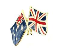 Australia Australian United Kingdom UK Great Britain GB Friendship Metal Country Flags Pin Badge