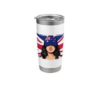 Australia Britain Flags Women British Australian Heritage Stainless Steel Insulated Tumbler