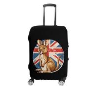 Australia British Flag Kangaroo Luggage Cover Travel Suitcase Protector Anti-Scratch Suitcase Cover S