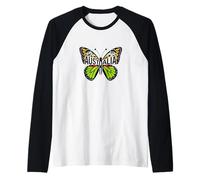 Australia Cairns Birdwing Butterfly Outback Animals Souvenir Raglan Baseball Tee