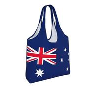 Australia Canvas Tote Bags For Women Men Reusable Shopping Grocery Australian National Flag Bag, White, One Size