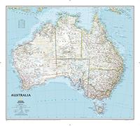 National Geographic Wall Map - Australia Classic (tubed) - Continents Reference Map