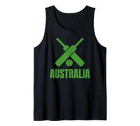 Australia Cricket Crossed Bats Ball Graphic Aussie Fan Tank Top