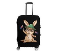 Australia Day Kangaroo Australian Flag Luggage Cover Travel Suitcase Protector Anti-Scratch Suitcase Cover L