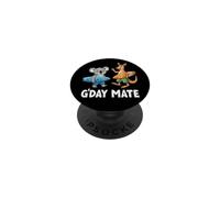 Australia Day Koala And Kangaroo Surfer Surfing G'day Mate PopSockets Adhesive PopGrip