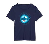 Australia Diving Great Barrier Reef Shark Dive T-Shirt, Women's Plus, Navy Blue, 3X