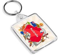Australia Down Under Keyring World Travel Tourist Keyring #14730