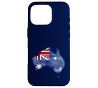 Australia Down Under Wooden Australian Flag Map Gift Case for iPhone 16 Pro