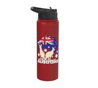 Australia Flag Australia Day Australian Kangaroo Stainless Steel Insulated Water Bottle