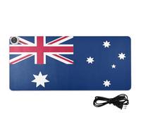 Australia Flag Australian National Blue Red Heated PU Mouse Pad 31.5 x 13 in Anti Slip Writing Pad for Home Office Desk Gaming Accessories