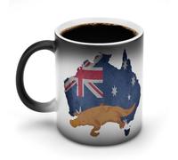 Australia Flag Australian Platy-Pus Coffee Mug Color Changing Heat Sensitive
