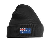 Australia Flag Beanie - Warm Knit Hat for Adults & Kids with Australian Flag Design - Unisex Winter Cap for All Ages (UK, Age, One Size, Adults, Navy)