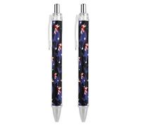 Australia Flag Fashion Retractable Ballpointpen 0.5 Fine Writing Pens Black Ink Click Pen Office Supplies 2 PCS