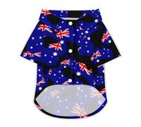 Australia Flag Map Lightweight Dog Shirt Breathable Summer Clothes Casual Pet T-Shirts for Small Medium Large Dogs Cats