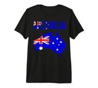 Australia Flag Map National Pride Premium T-Shirt