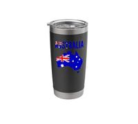 Australia Flag Map National Pride Stainless Steel Insulated Tumbler