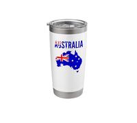 Australia Flag Map National Pride Stainless Steel Insulated Tumbler
