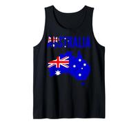Australia Flag Map National Pride Tank Top