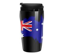 Australia Flag Map Printed Coffee Mugs Insulated Travel Mug Reusable Water Cup with Lid for Home Outdoor 9 OZ /12 OZ