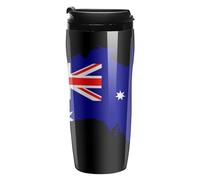 Australia Flag Map Printed Coffee Mugs Insulated Travel Mug Reusable Water Cup with Lid for Home Outdoor 9 OZ /12 OZ