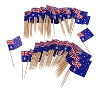 Australia Flag Picks Small Toothpick Sticks Mini Cupcake Cake Markers Flags Australian Toothpick Flag Cocktail Food Stick Banner 100PCS
