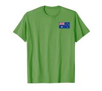 Australia Flag Pocket 5 White Stars Flag Patriotic Mens Kids T-Shirt
