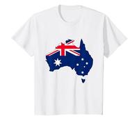 Australia Flag Tshirt, Australian Tshirt, Australia Flag T-Shirt, Youth, White, Small