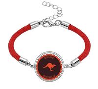 Australia Flavor Emblem Outline Lucky Red String Bracelet Rope Bracelet Handmade