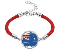 Australia Flavor Flag Retro Illustration Lucky Red String Bracelet Rope Bracelet Handmade
