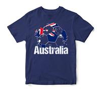 Australia Football Flag Kids T Shirt, Australian Soccer Gifts for Boys and Girls, Australian Football Supporters Tee 2022, 12-13 Years, Navy