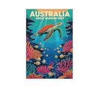 Australia Great Barrier Reef (3) Canvas Poster Bedroom Decor Landscape Office Room Decor Gift 24x36inch(60x90cm)