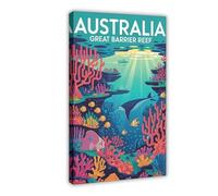 Australia Great Barrier Reef Decor Print Picture Paintings for Living Room Bedroom Decoration 12x18inch(30x45cm)