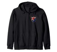 Australia Half Britain UK Friendship Flag Australian Zip Hoodie