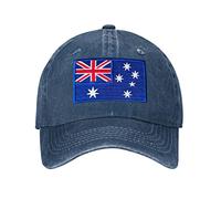 Australia Hat Embroidered Australia Flag Baseball Caps for Men Women Australian Decorations, Navy, One size