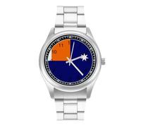 Australia & Ireland Friendship Flag Quartz Watch Stainless Steel Wrist Watches for Men Women Easy to Read