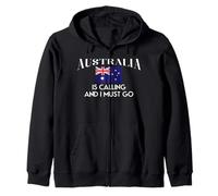 Australia Is Calling And I Must Go Holiday Travel Zip Hoodie