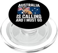 Australia Is Calling And I Must Go Kangaroo PopSockets PopGrip for MagSafe