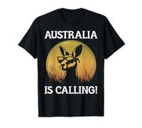 Australia Is Calling Funny Kangaroo With Sunglasses Sunset T-Shirt