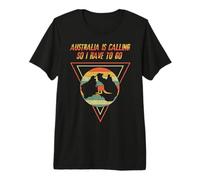 Australia is Calling So I Have to Go Australian Day Vintage Premium T-Shirt
