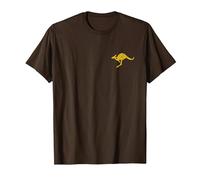 Australia Kangaroo Aussie ROO Flag Roundel Sports Military T-Shirt, Men, Brown, 3X-Large
