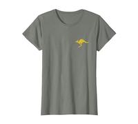 Australia Kangaroo Aussie ROO Flag Roundel Sports Military T-Shirt, Women, Olive Heather, Small