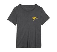 Australia Kangaroo Aussie ROO Flag Roundel Sports Military T-Shirt, Women's Plus, Dark Heather Grey, 6X